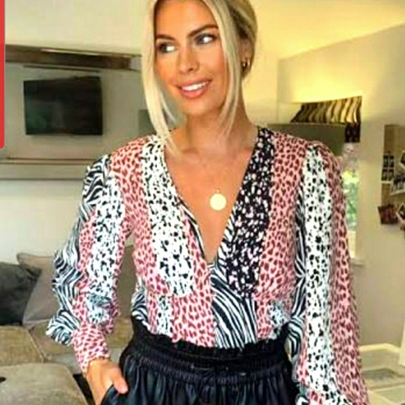 NWT Phoenix and Feather mixed animal print blouse UK14: US8-10. - Picture 5 of 10